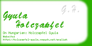 gyula holczapfel business card